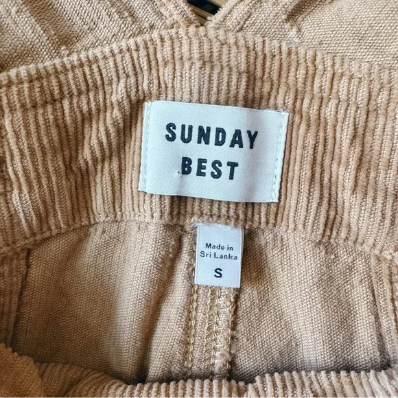 Aritzia Sunday Best Corduroy Tan Brown Overalls SZ: S - Picture 2 of 7